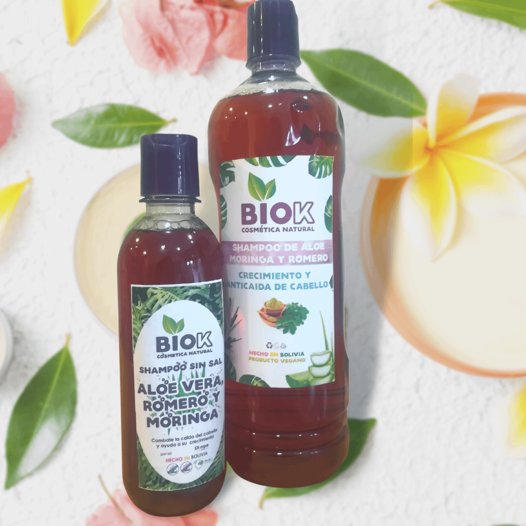 Shampoo de Aloe, Moringa y Romero
